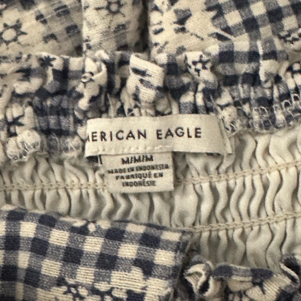 American Eagle Smocked Cross-Back Mini Dress - Picture 5 of 5